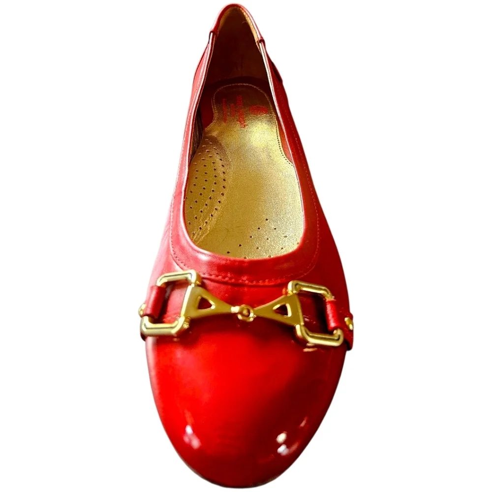 MARC JOSEPH Size 8.5 Women's Leather Made In Brazil Park Ave Flat Loafer In Red